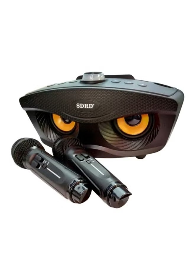 Wireless Bluetooth Speaker With 2-Piece Mic Black - Image 2