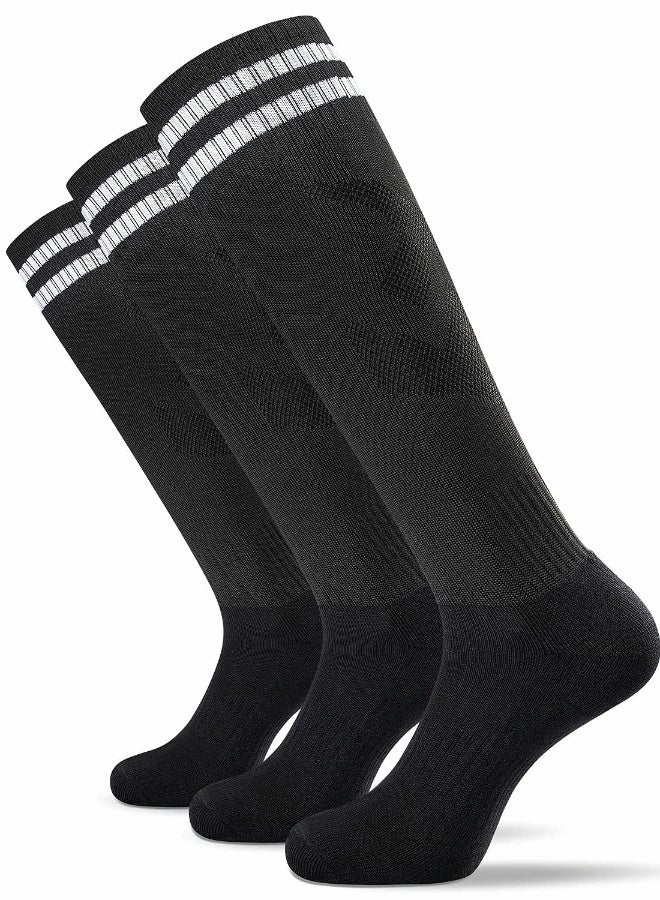Generic 3 Pairs Men's Sports Socks Soccer Anti-slip Football Breathable Athletic Rugby Hockey Socks, One Size - Image 1