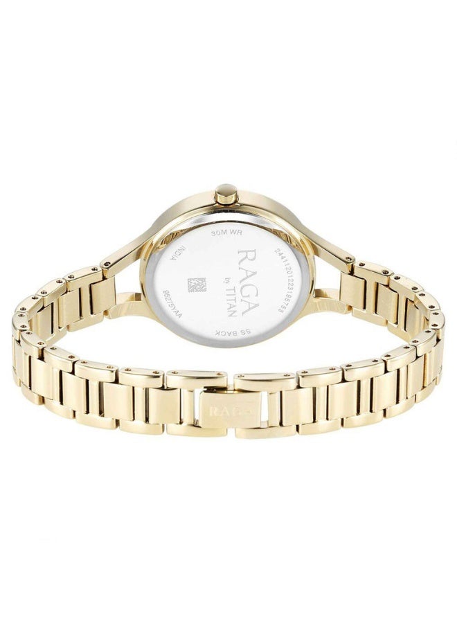 TITAN Raga Showstopper Women's Watch 95275YM01 – Gold Dial, Gold-Tone Metal Strap, Quartz Movement, Elegant & Gift-Ready Timepiece - Image 5