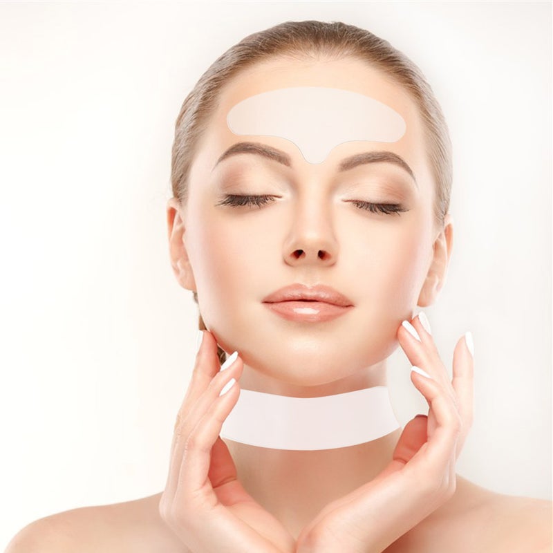 5PCS Reusable Anti Wrinkle Face Pad Silicone Transparent Wrinkle removal sticker Apply to the Face Forehead Lip Fine Lines Forehead Neck Chest - Image 2