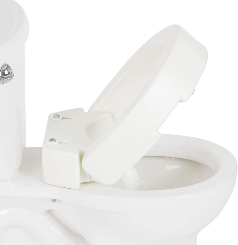 VIVE Raised Toilet Seat (Elongated, Adds 3.5 Inches) - Elevated Toilet Seat Riser & Extender for Seniors & Handicap - High Rise Toilet Extension for Elderly - Portable Commode Toilet Booster for Adult - Image 1