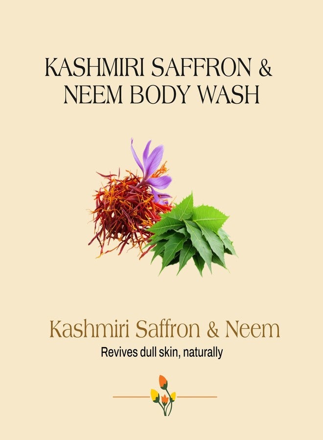 Ashpveda Kashmiri Saffron & Neem Ayurvedic Body Wash | Brightening & Even Skin Tone, Deep Cleansing & Soothing | Herbal & Natural Shower Gel (30 ml) - Image 5