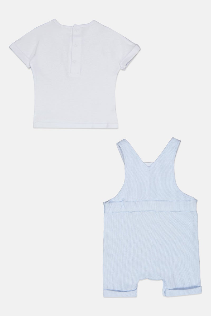 Rock-A-Bye Baby Boutique Toddlers Boy Textured Jumpsuit, Multicolor - Image 3