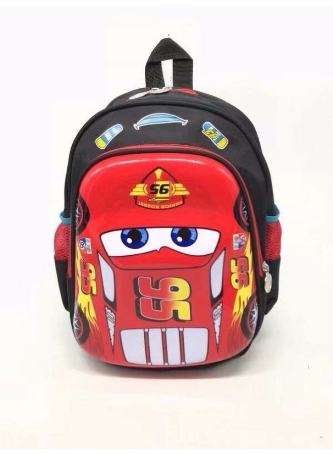 حقيبة ظهر للأولاد من Creative Tide حقيبة ظهر McQueen Car ثلاثية الأبعاد بتصميم ستيريو - اللون: أحمر - Image 1