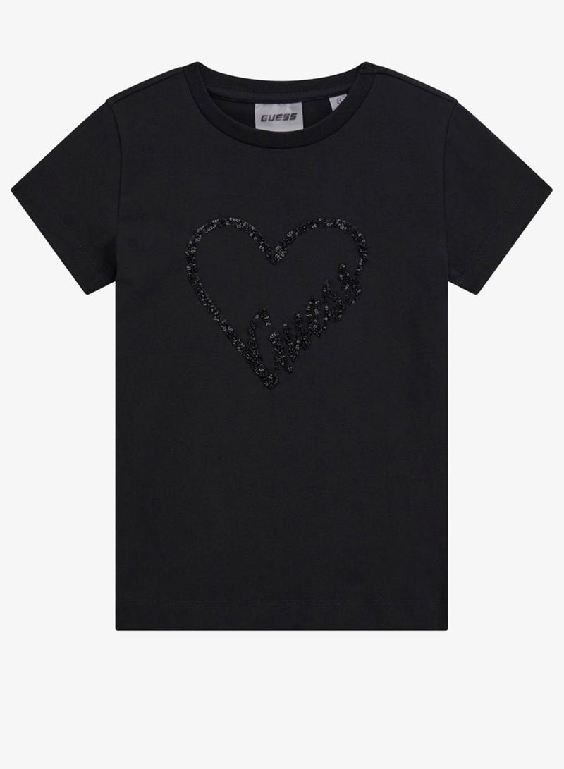 جس تيشيرت أطفال اساسي بياقة مستديرة - Image 1