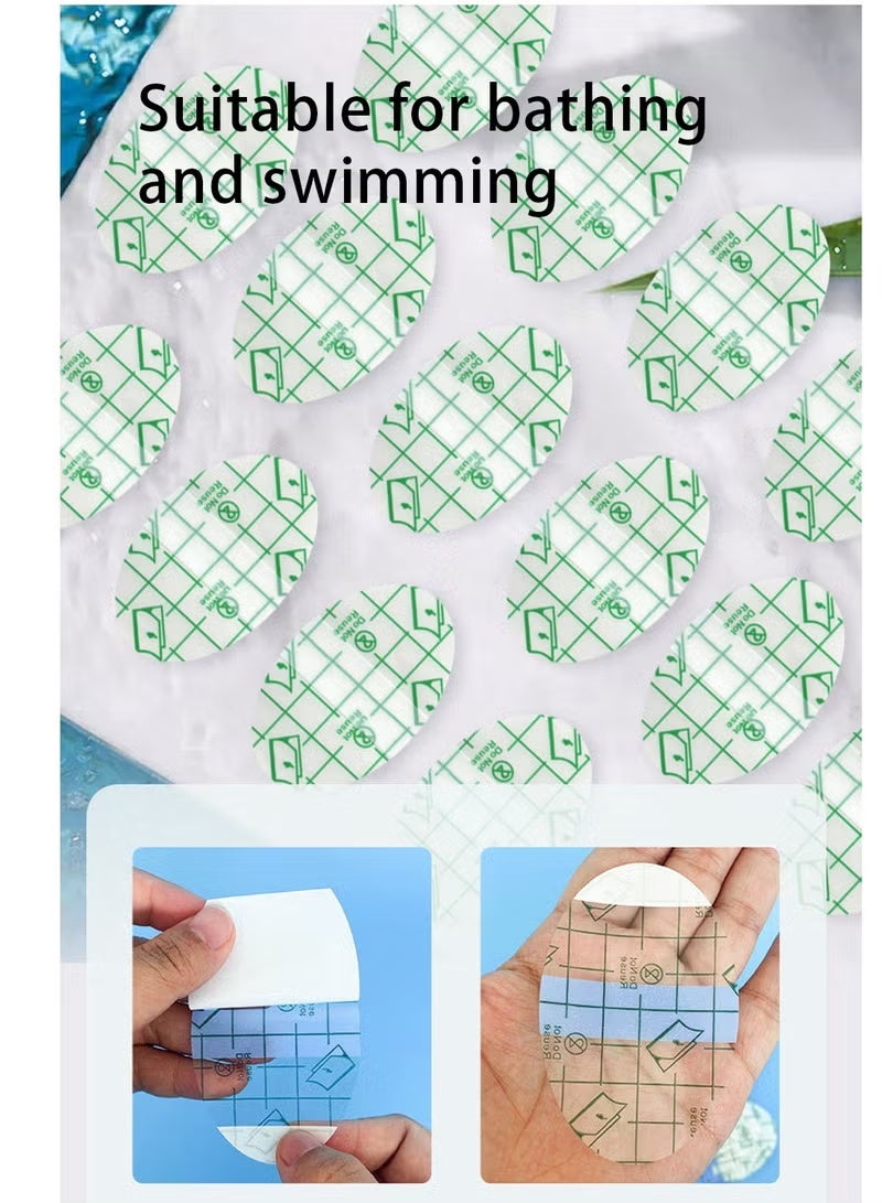 100 waterproof ear patches per pack, containing absorbent cotton, suitable for newborns, bathing, swimming, snorkeling and other water sports. - Image 2