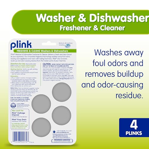 Plink Washer and Dishwasher Freshener Cleaner 4-Pack, 16 Tablets Total, Count - Image 2