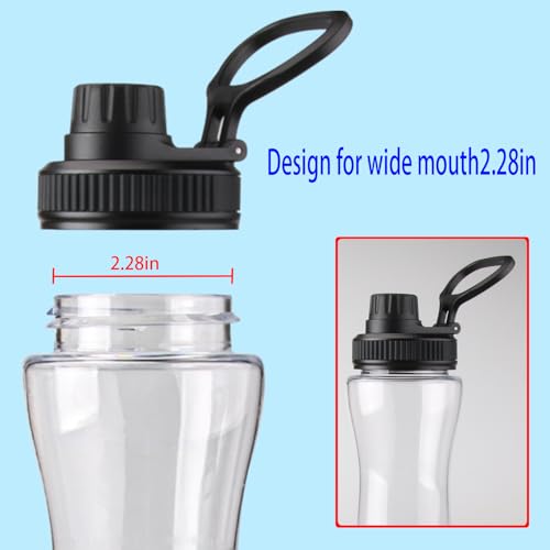 ziHenryDa 2 PCS Lid for Cirkul Bottle, Replacement Lid Applicable to 22oz, 32oz (Black/Pink) - Image 4