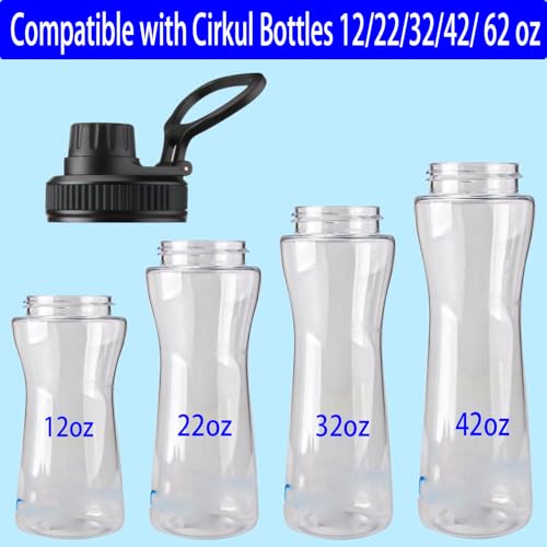 ziHenryDa 2 PCS Lid for Cirkul Bottle, Replacement Lid Applicable to 22oz, 32oz (Black/Pink) - Image 2