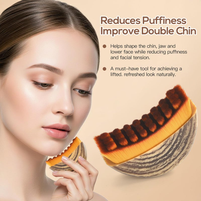 ANUWKS Lymphatic Contour Face Brush for Sculpting & Drainage â€“ Reduces Puffiness, Double Chin, and Enhances Skin Glow & Absorption with Ergonomic Design for Jawline Lift & Face Massage - Image 5