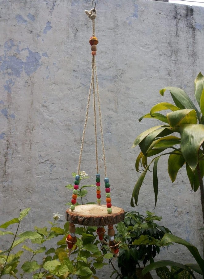 Birds' Park Bird Swing - Bird Toy-Bird Perch Good for Grey Parrot Cockatoo Sun Conure Ecelectus Rosella Cockateils Canary Lovebirds You Love Feeling Birds Swinging and Singing - Image 1