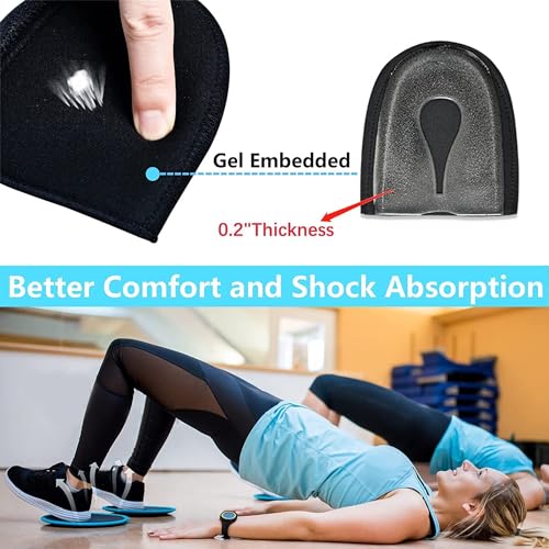APTODEN Gel Heel cups Silicon Heel Pad for Heel Ankle Pain, Heel Spur Shoe Support Pad for Men and Women Shock Cushion Pad for Heels Cushion Heel Blue (GEL PAD BLUE PAIR) - Image 4