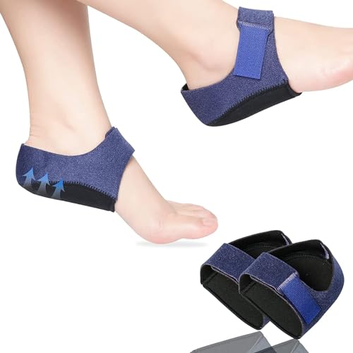 APTODEN Gel Heel cups Silicon Heel Pad for Heel Ankle Pain, Heel Spur Shoe Support Pad for Men and Women Shock Cushion Pad for Heels Cushion Heel Blue (GEL PAD BLUE PAIR) - Image 1