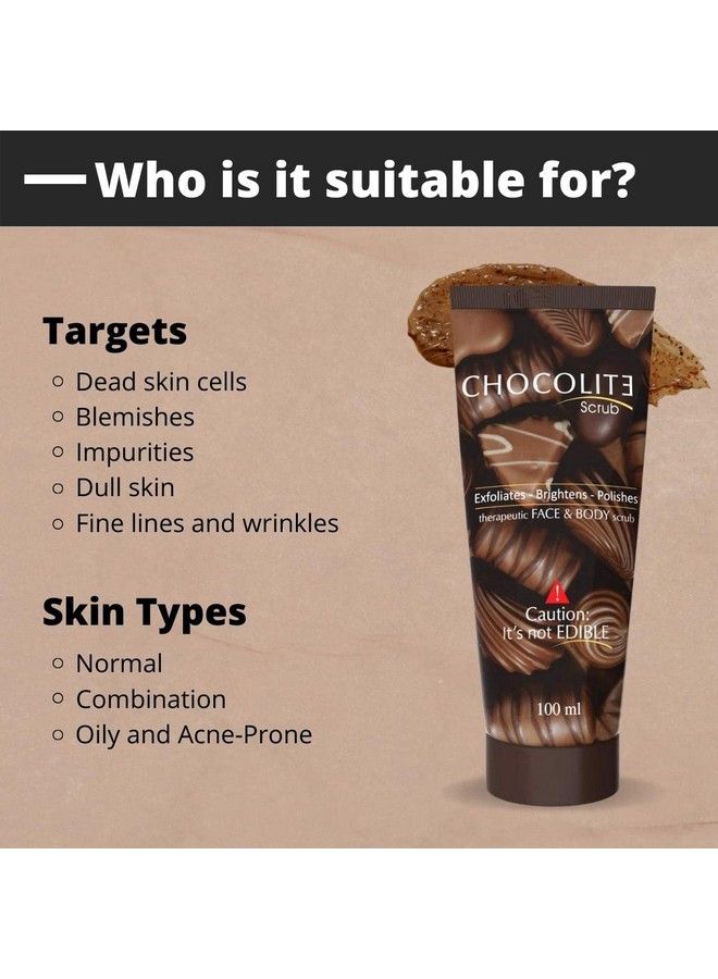 ETHIGLO Chocolite Therapeutic Face & Body Scrub Pack Of 1  - Image 4