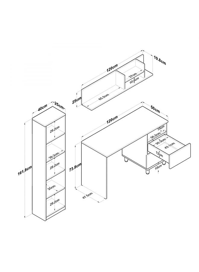 Home Canvas  FlexiFusion Desk Ensemble Dual Tone - Image 2