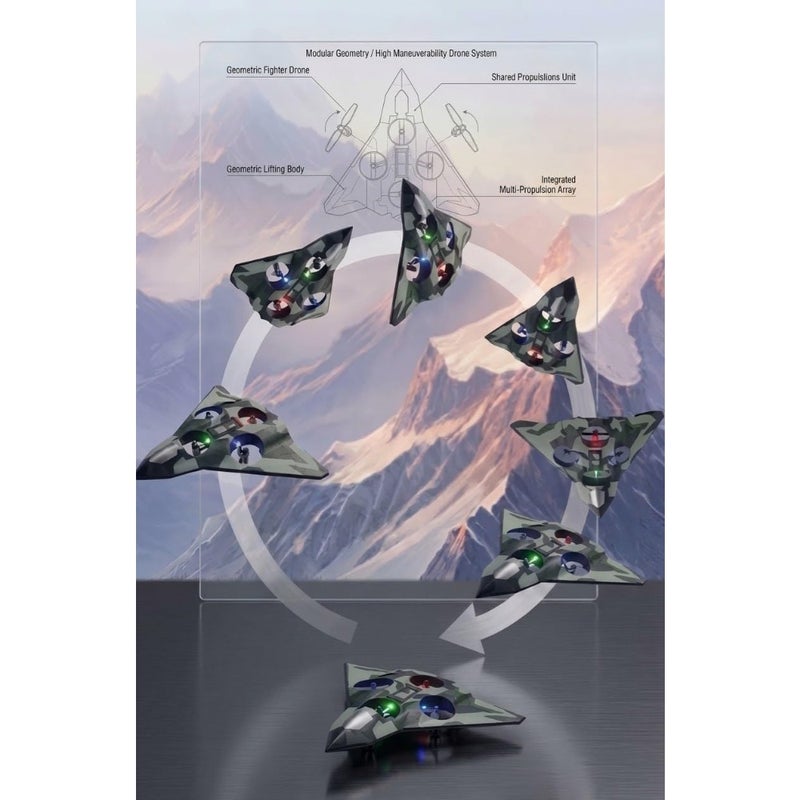 F117 Flying Drone Ghost Army Drone 2 Rechargeable Batteries - Image 4