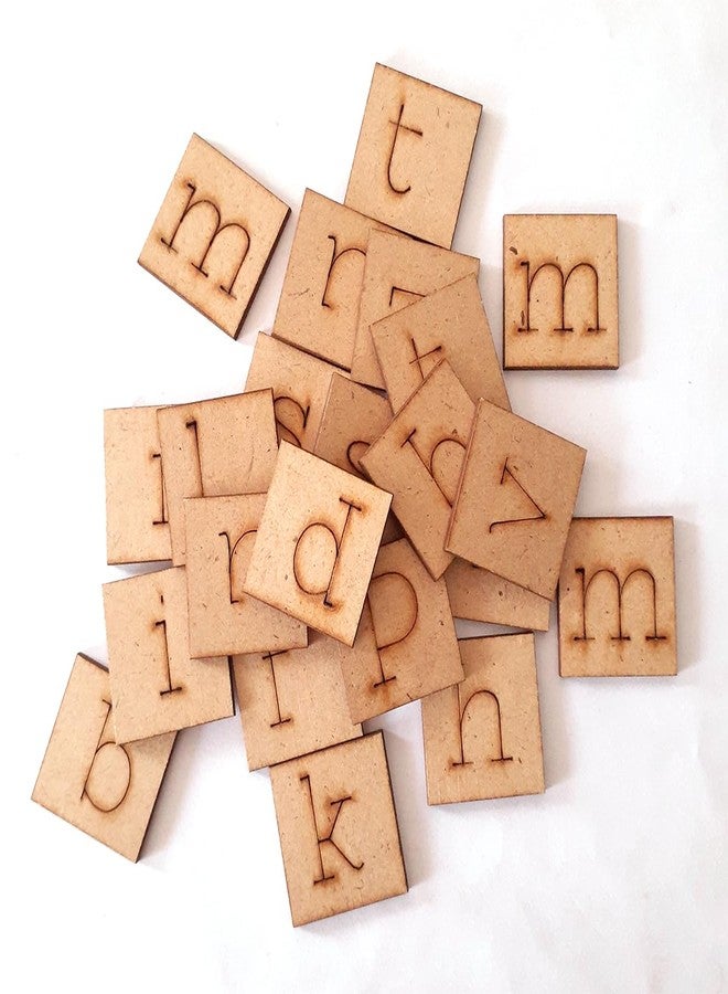 TOKYODO DIY Wooden Letter Blocks Craft Kit - 3 Sets of 1-Inch Lowercase Alphabet Squares a-z | Montessori Educational Craft & Learning Toy for Toddlers & Preschoolers - Image 1