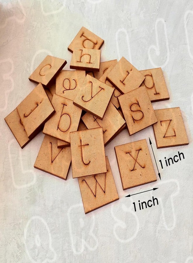 TOKYODO DIY Wooden Letter Blocks Craft Kit - 3 Sets of 1-Inch Lowercase Alphabet Squares a-z | Montessori Educational Craft & Learning Toy for Toddlers & Preschoolers - Image 3