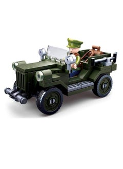 Sluban Sluban - WWII Army Allied Field Jeep Bricks Set 112 Pieces - M38-B0682  - Image 2