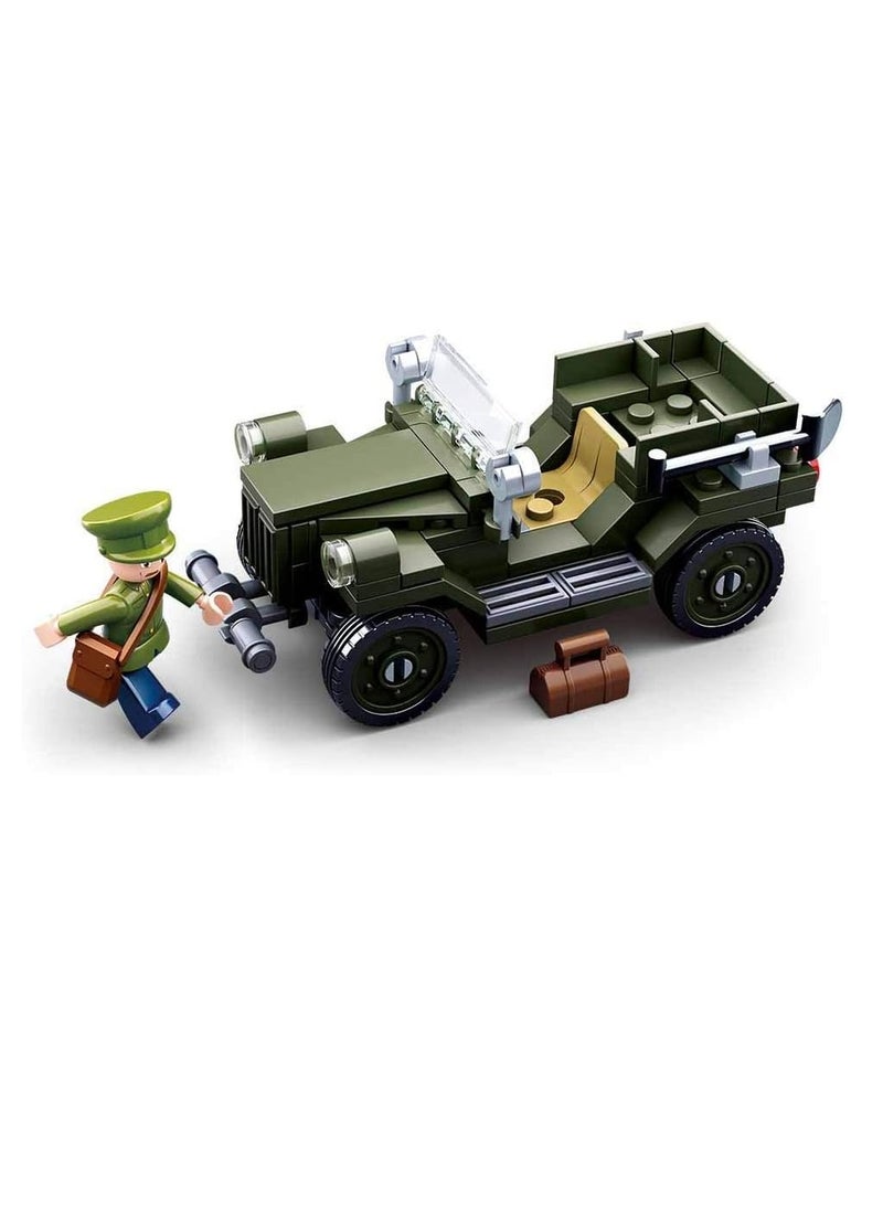 Sluban - Sluban - WWII Army Allied Field Jeep Bricks Set 112 Pieces - M38-B0682 - Image 1