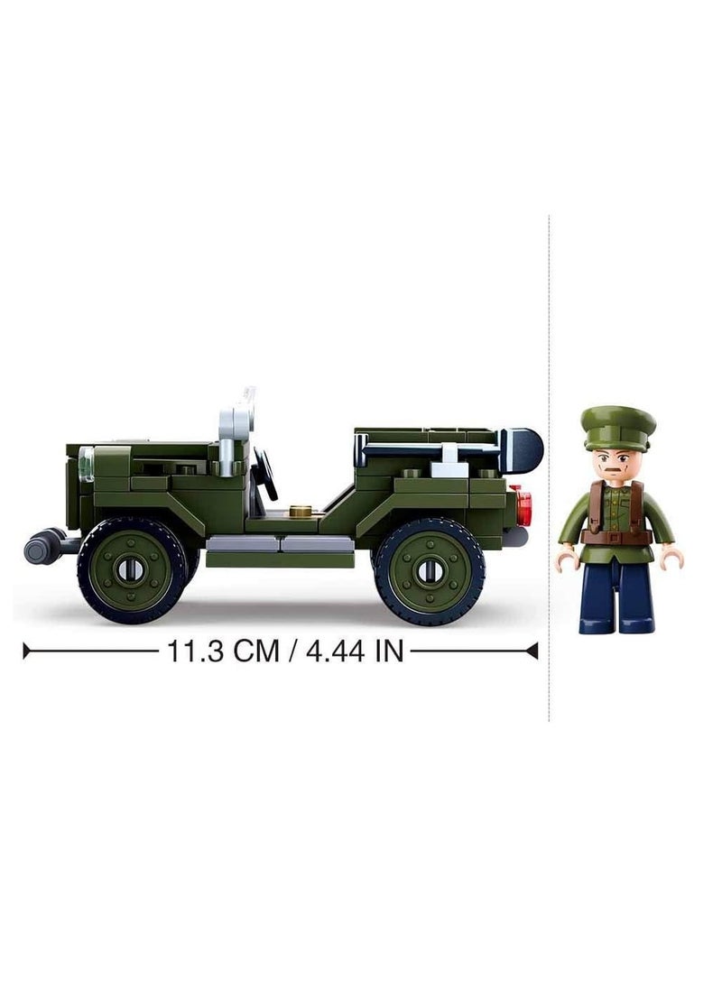 Sluban - Sluban - WWII Army Allied Field Jeep Bricks Set 112 Pieces - M38-B0682 - Image 1