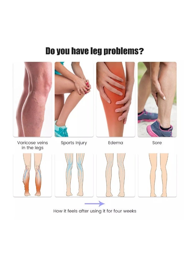 Laravel Electric Leg Massager Leg Shaping Wireless Air Compression Heating Calf Massager with 3 Modes 2 Intensities Arm Body Circulation Muscle Relaxation Varicose Veins Physiotherapy (2 pcs) - Image 3