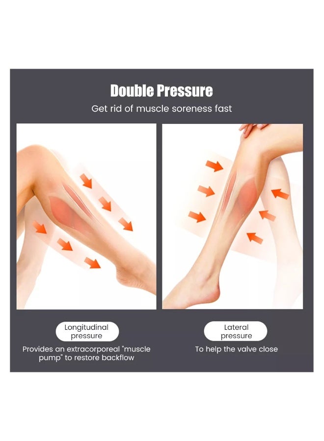 Laravel Electric Leg Massager Leg Shaping Wireless Air Compression Heating Calf Massager with 3 Modes 2 Intensities Arm Body Circulation Muscle Relaxation Varicose Veins Physiotherapy (2 pcs) - Image 2