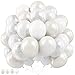 Paeyeq Pearl White Balloons 50 PCS 12 Inch Double Stuffed Pearl Sand White Balloons with Thick Ivory Latex Balloon for Wedding Engagement Baby Shower Bridal Birthday Anniversary Party Decorations Supplies - Image 2