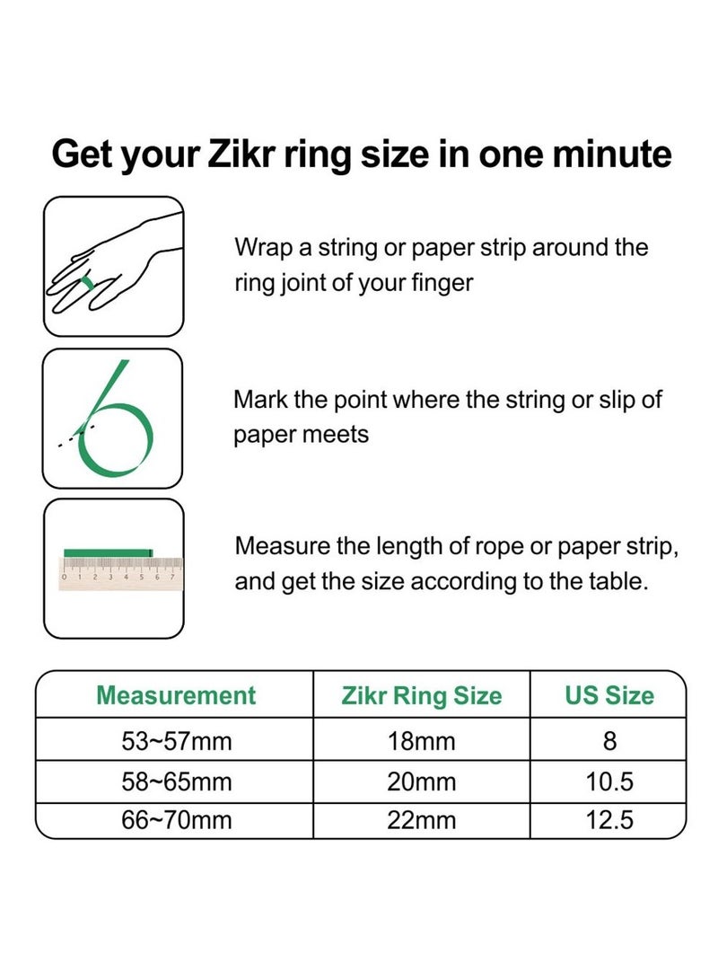 UMEOX Smart Tasbih Plastic Zikr Lite Ring 22MM - Image 2
