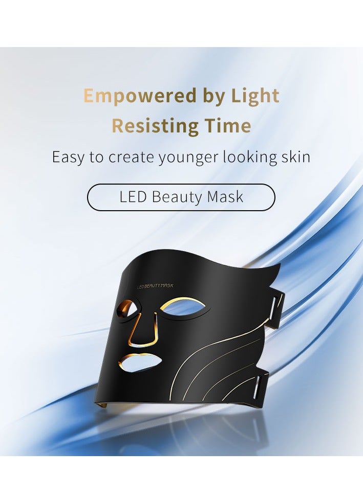 Red Light Therapy for Face, 3 Modes Portable LED Mask Light Therapy with Remote Control, Near Infrared 850 Red Light Mask with Timing Function, LED Light Therapy at Home 180 LED Beads - Image 2