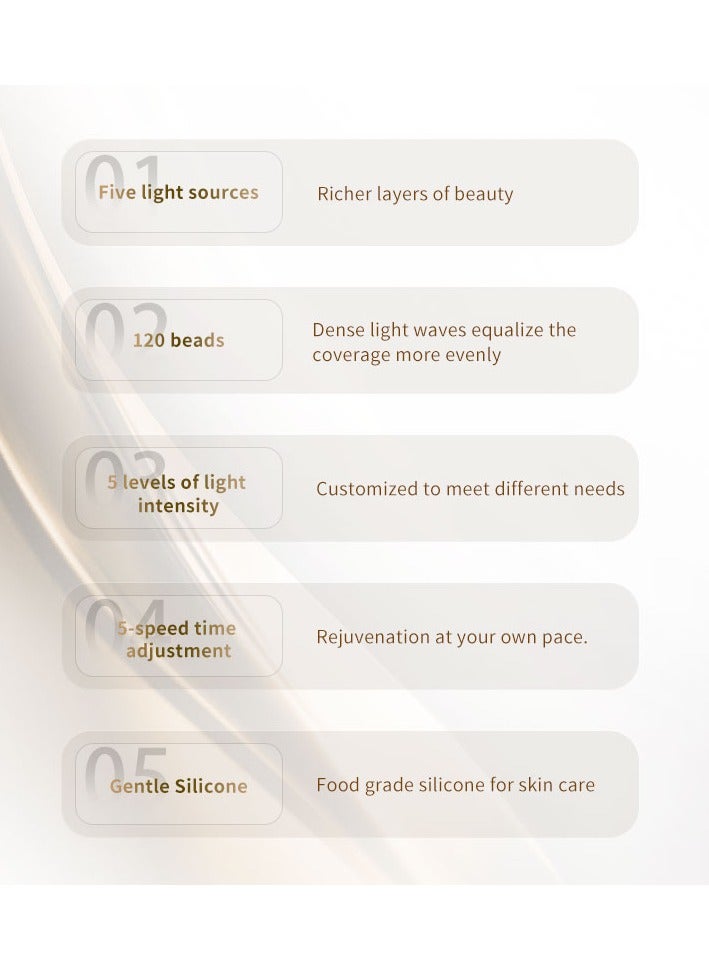 Red Light Therapy for Face, 3 Modes Portable LED Mask Light Therapy with Remote Control, Near Infrared 850 Red Light Mask with Timing Function, LED Light Therapy at Home 180 LED Beads - Image 3