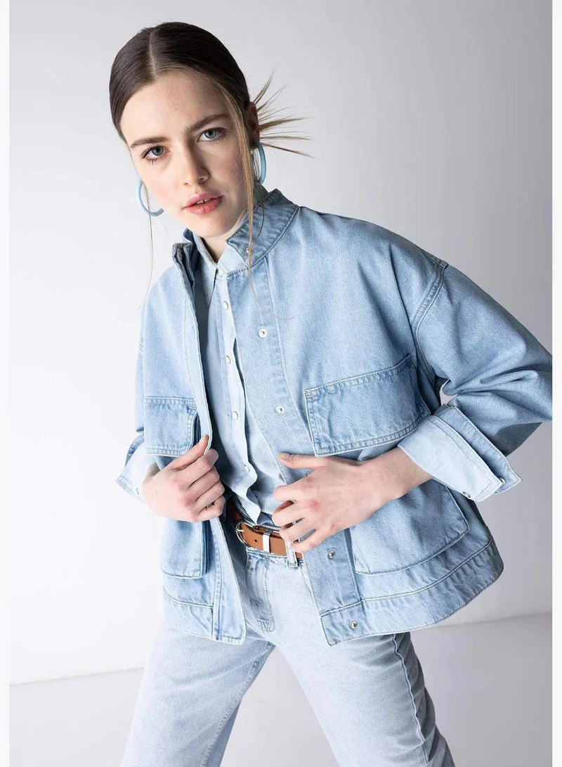 DeFacto Woman Cargo Fıt Denim Jacket