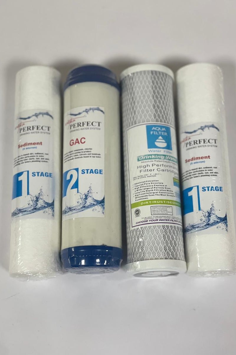 4 water filter candles, 2 first stage, &1 second stage & 1 third stage