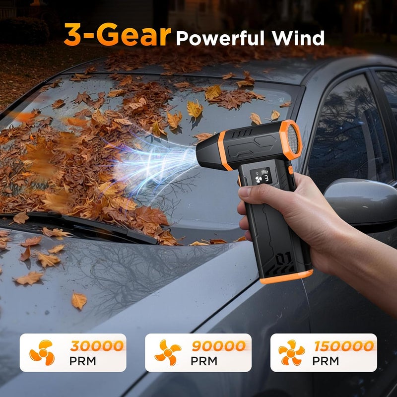 ONEWAY Compressed Air Duster - 150000RPM Rechargeable Cordless Air Blower with LED Light - Image 3