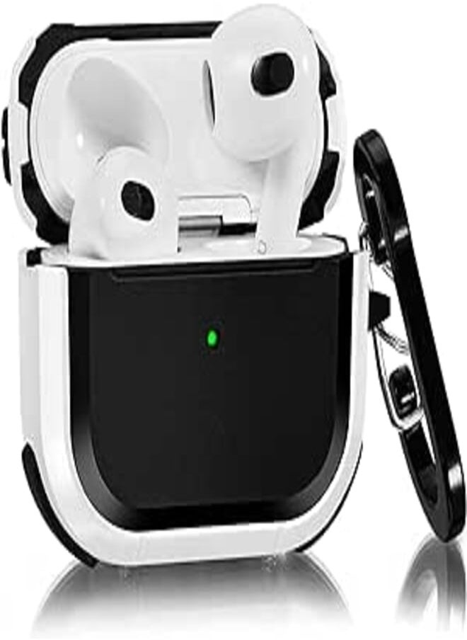 Generic - Unisex Armor Shockproof Hard Cover Compatible with Apple Air Pod 3rd Generation Charging Case 2021 (White) - Image 1