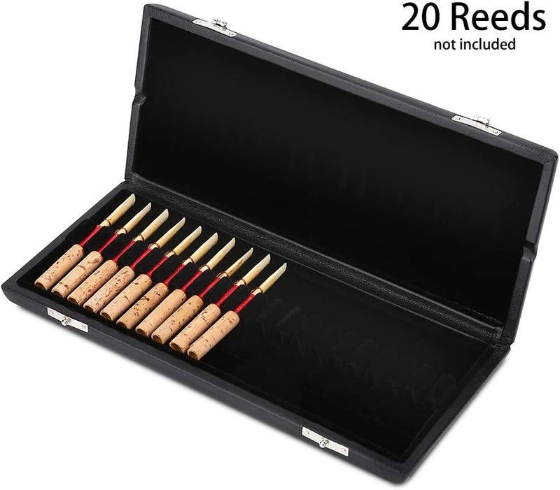 Fockety Wooden Oboe Case Storage Case Exquisite Cover Case Holder Oboe Case Oboe Accessory Solid Oboe Reeds Case for 10/12/20pcs Oboe Reeds(20 sticks) - Image 3