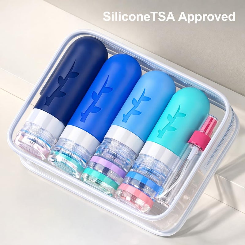 Tocelffe 18pack Travel Bottles for Toiletries,TSA Approved Silicone Travel Containers jar for Toiletries,Leak Proof Refillable Liqus Shampoo And Conditioner Essentials toiletry - Image 5