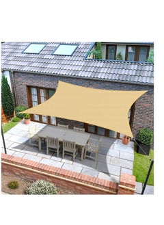 Sun Shade Sail, Waterproof Outdoor Rectangle Shade Canopy UV Block Awning, Sunrays Block Awning for Patio, Carport, Backyard, Garden and More