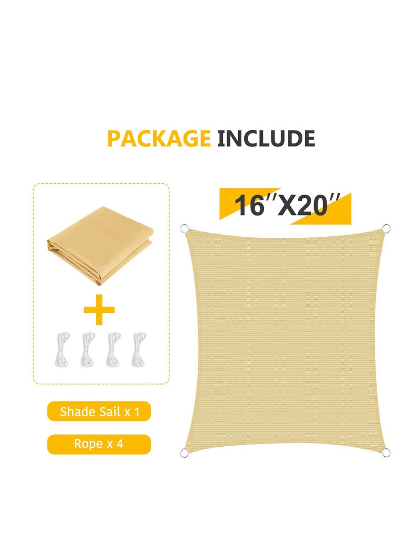 Generic - Sun Shade Sail, Waterproof Outdoor Rectangle Shade Canopy UV Block Awning, Sunrays Block Awning for Patio, Carport, Backyard, Garden and More - Image 1