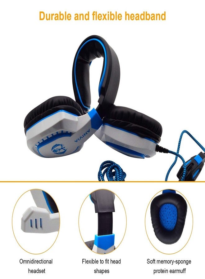 Anivia Over Ear Headphones Wired with Microphone - Stereo Surround Sound Headsets Gaming Headset with HD Mic, Bass, Noise Isolating, Volume-Control for Multi-Platforms - Image 5