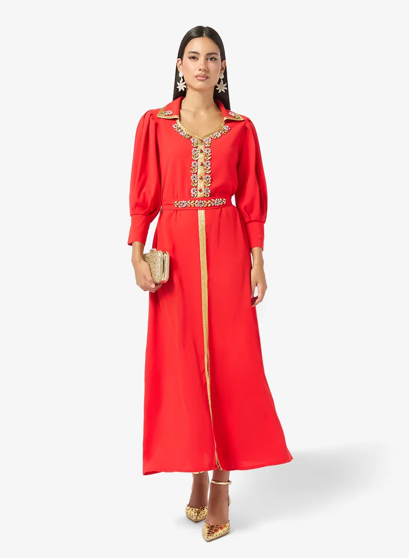 Khizana Embellished A-line Dress