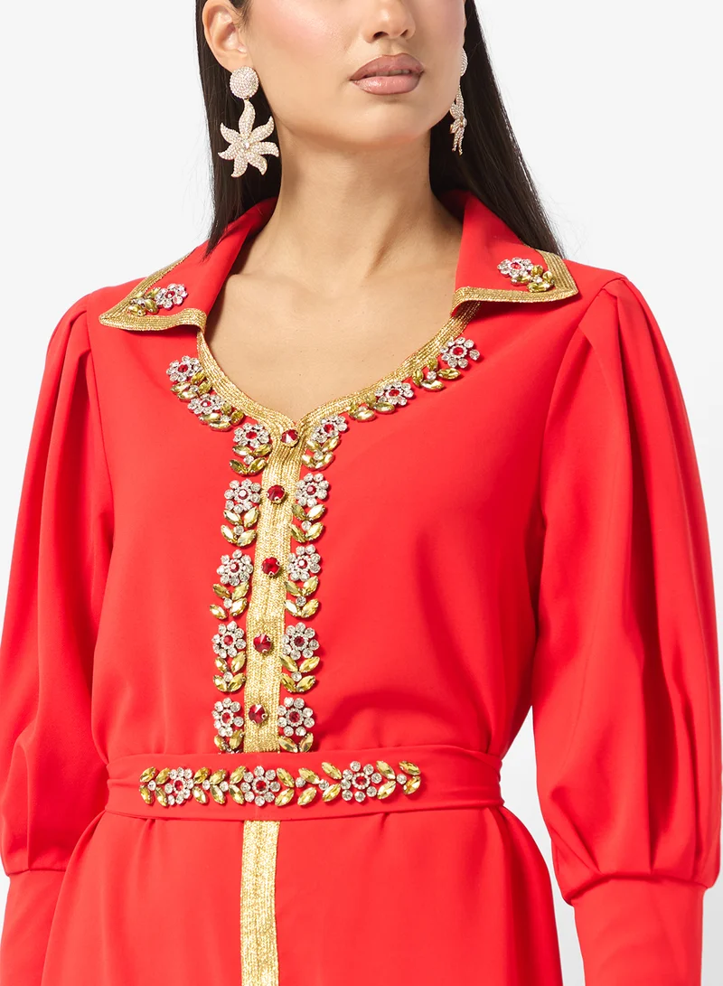 Khizana  Embellished A-line Dress for Women | Best Price UAE