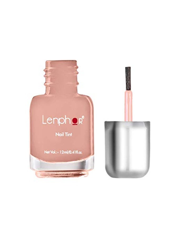 Lenphor Nail Paint Satin Gel Finish, Shiny Smooth Nail Colour, Long Lasting, Fade Resistant, Quick Dry, Glassy Finish, Glossy Luster Nail Polish, Warm Shade (Only Yours12ml) - Image 3