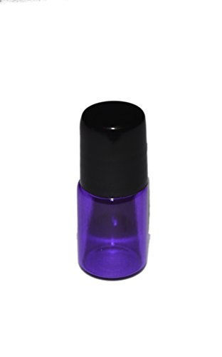Simply Essential Solutions 100pcs 2mL (5/8 dram) Purple Glass Stainless Steel Roller Bottle 2cc Purple Sample Vial Small Essential Oil Bottle Travel Must + one 7 Chakra Bracelet with Lava Beads for essential oil diffusing - Image 4
