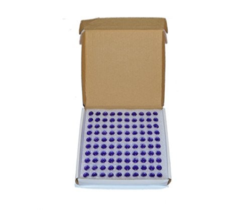Simply Essential Solutions 100pcs 2mL (5/8 dram) Purple Glass Stainless Steel Roller Bottle 2cc Purple Sample Vial Small Essential Oil Bottle Travel Must + one 7 Chakra Bracelet with Lava Beads for essential oil diffusing - Image 2