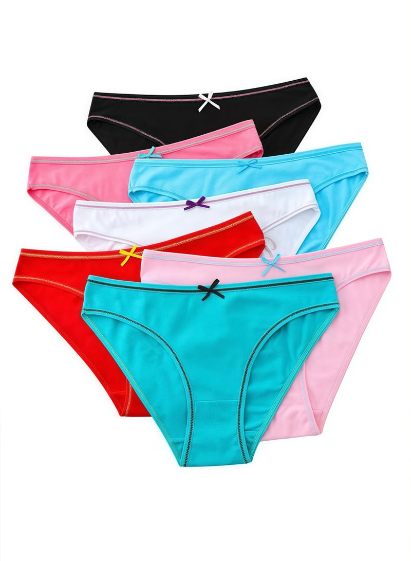 B.JOBSEN 7-piece set of cotton breathable bikini low-rise fashion women's thick panties  - Image 5
