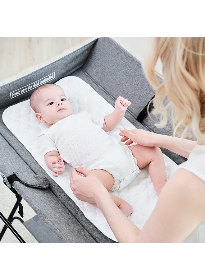 Bamboo Quilted Thicker Longer Waterproof Changing Pad Liners for Babies 3 Count (White Gourd Pattern) - Image 4