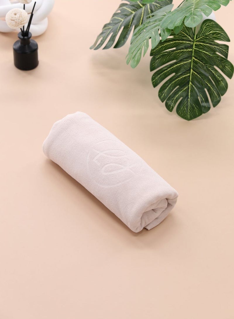 RJ Large Soft Towel Size 70×140 cm dark beige from RJ  Ultra Absorbent & Quick Dry Weft Fabric