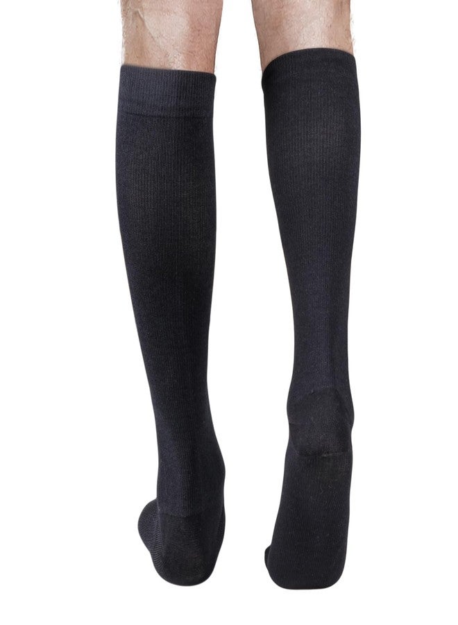 YUEDGE Compression Socks for Men Lightweight Long Thin Cycling Athletic Running Socks Black Travel Flight Socks, Grey, Size 10-13, 5 Pairs - Image 3