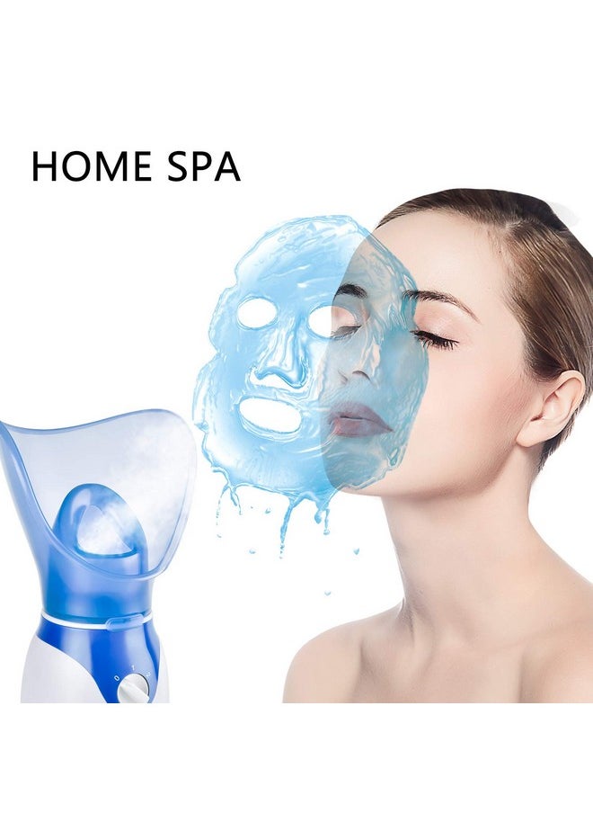 Seneryla Face Steamer For Facial Deep Cleaning Facial Steamer For Women 2 Modes Nano Ionic Facial Steamer For Unclogs Pores Hydrating Blue(Include Blackhead Remover Kit Brush Headband)  - Image 2